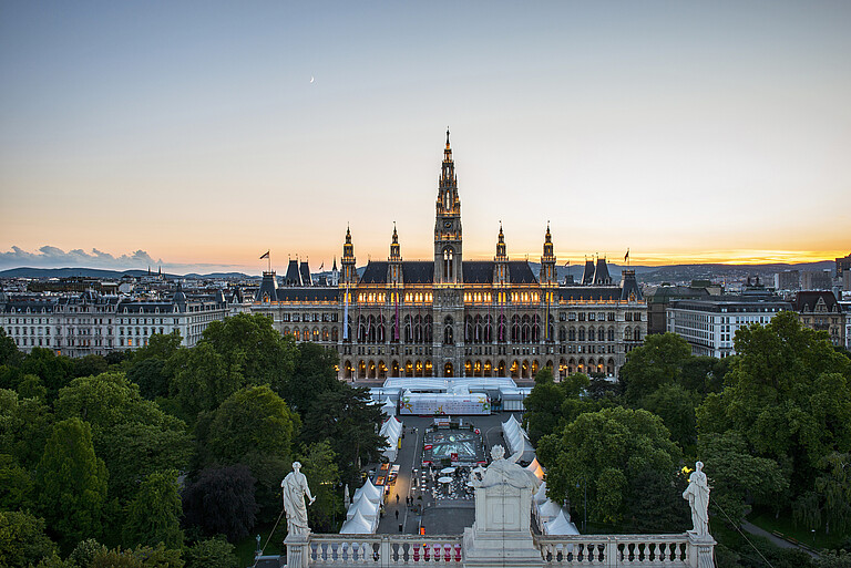 Blick auf Wien Rathaus