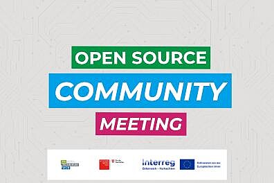 Open Source Community Meeting Flyer inkl. div. Logos