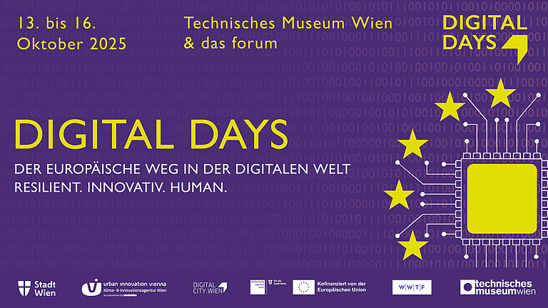 Digital Days Folder mit Angaben zu Lokation und Datum