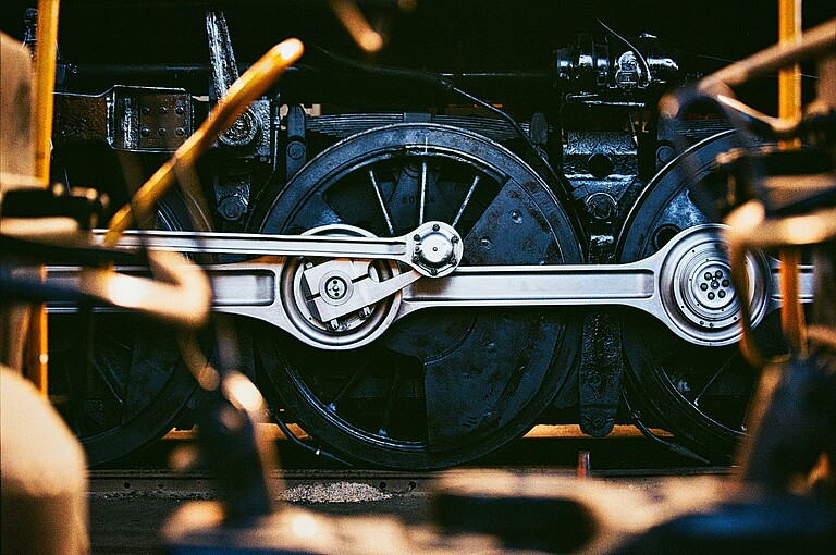 Eisenbahnräder mit Kuppelstange