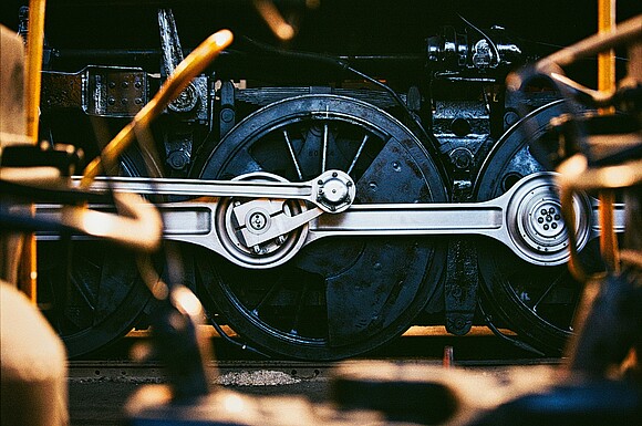 Eisenbahnräder mit Kuppelstange