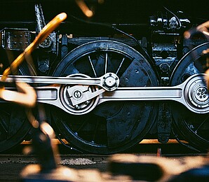 Eisenbahnräder mit Kuppelstange