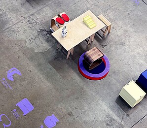 Ansicht von oben auf Design Everyday Connect Ausstellung bei Home Depot Messe