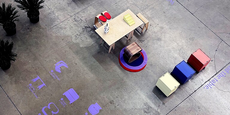 Ansicht von oben auf Design Everyday Connect Ausstellung bei Home Depot Messe
