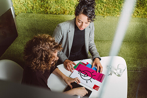 Eine Person wird beraten