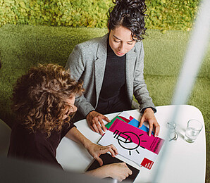 Eine Person wird beraten