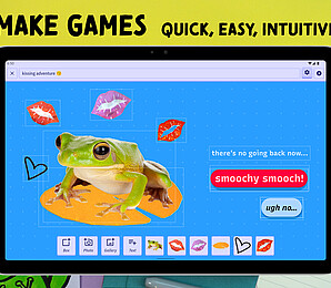 Screenshot of the game making app downpour