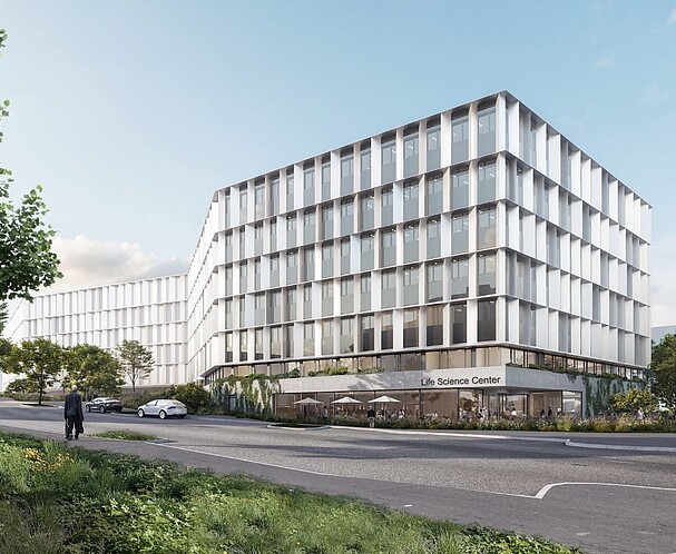 Rendering vom neuen Life Science Center Vienna in Neu Marx.