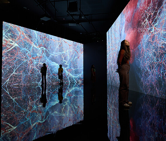 Evolver by Marshmallow Laser Feast, Works of Nature, installation view, 2023 
