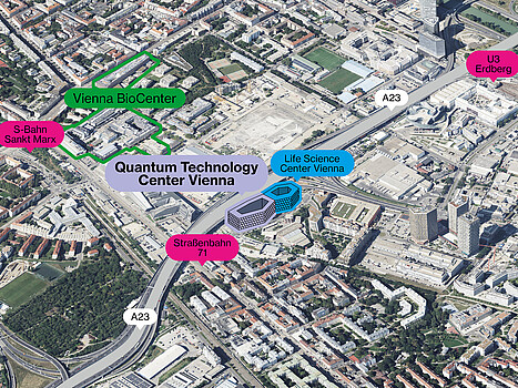 Quantum Technology Center Vienna, Umgebungsplan St. Marx