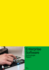 Ansicht des Titelblatts des Technologiereport Enterprise Software in deutscher Sprache